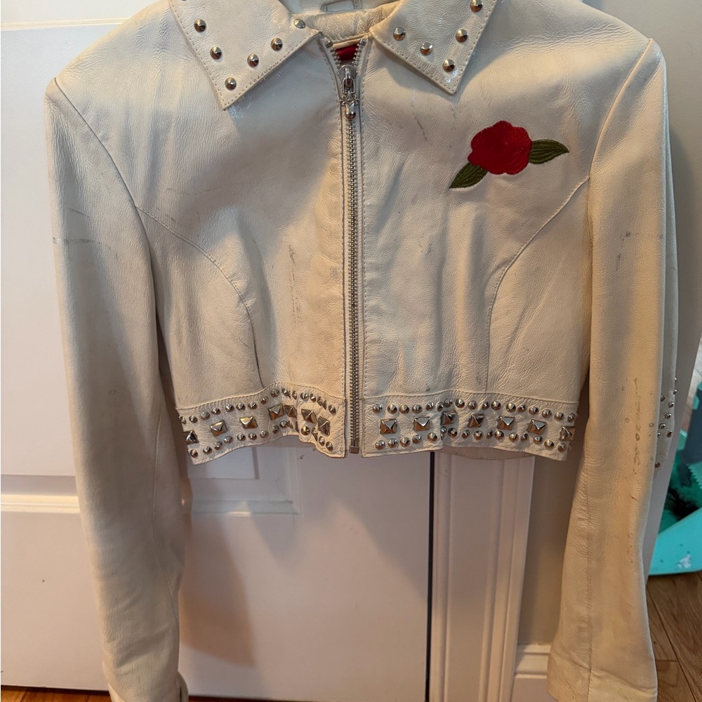 Vintage Wilsons Leather Guns N’ Roses Cropped Leather Jacket